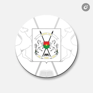 Burkina Faso Coat Of Arms | 4'' X 4'' Round Decorative Magnet - Picture 1 of 2