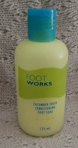 AVON FOOT WORKS CUCUMBER FRESH CONDITIONING FOOT SOAK 125ML - Picture 1 of 1