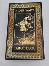 RIDER WAITE Black & Gold TAROT DECK ~  77 Card Deck, EXCELLENT!