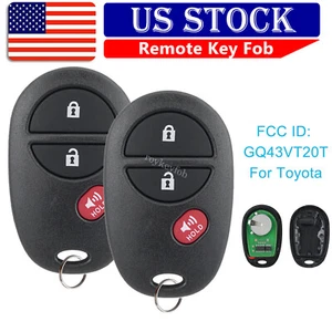 2 Replacement For 2005 2006 2007 2008 2009 2010 2011 2012 Toyota Tacoma Key Fob - Picture 1 of 7