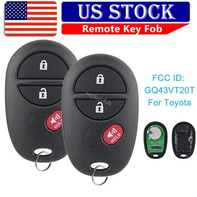 2 Replacement For 2005 2006 2007 2008 2009 2010  2011 2012 Toyota Tacoma Key Fob - Image 1 of 4