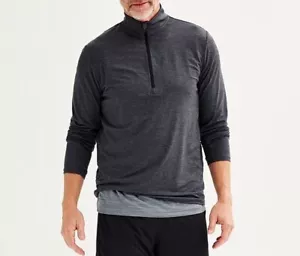Tek Gear Men's Black Heather Soft Tek 1/4 Zip Pullover (MT33A004RZ)  M/L/XL/XXL - Picture 1 of 5