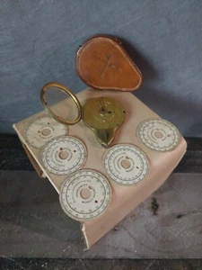 morris's patent no 1 Brass chartometer Nautical Map Measurement Tool 5 Cards - Picture 1 of 17