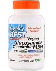 Doctors Best Vegan Glucosamine Chondroitin MSM Joint Health | 120 Veg Capsules