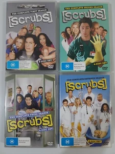 Scrubs Complete Seasons 1, 2, 3 & 7 - Rated M - PAL Region 4 - G/VGC - Comedy - Picture 1 of 5