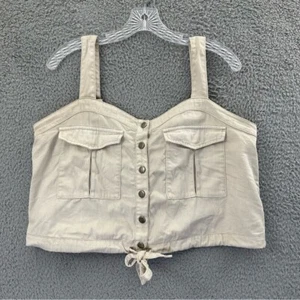 Free People We The Free Palm Desert Solid Top Cotton Cargo Utility Gorpcore W M - Picture 1 of 8
