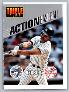 B1993 Triple Play #19 Don Mattingly Blue Jays vs Yankees Action Card Game - Picture 1 of 2
