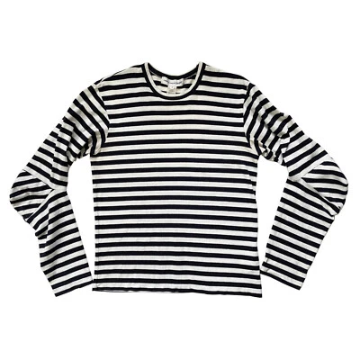 Футболка COMME des GARCONS с длинными рукавами с определенными локтевыми суставами в полоску хлопок размер S - Изображение 1 из 4