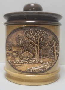 Vintage Hershey Molds 1979 ~ 3D Farmhouse Scene Cookie Jar with Lid - Picture 1 of 9