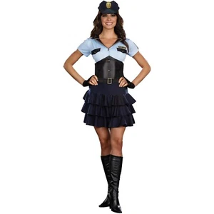Dream Girl Women's Sexy Police Officer Halloween Costume Dress - 4-6 Small #4110 - Picture 1 of 9