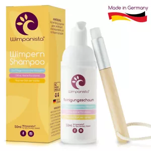 Wimpernshampoo Wimpernverlängerung Ölfrei Vanille inkl Bürste Made in Germany - Bild 1 von 7