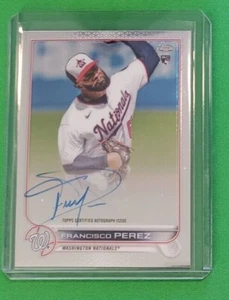 Francisco Perez 2022 Topps Chrome Auto Rookie Autograph Nationals RC - Picture 1 of 2