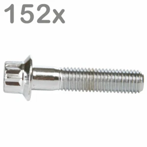 152  split rim bolts M7x32 Steel chrome for BBS Rial Schmidt O.Z. Dynatech Carli - Picture 1 of 5