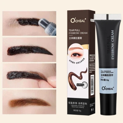 Eyebrow Gel Enhancers Cream Peel Off Eyebrow Semi-permanent Tint Dye Sweatproof~ - Image 1 of 4