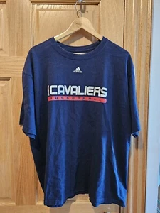 Adidas ClimaLite Cleveland Cavaliers Basketball T Shirt Mens Size XL Navy Blue - Picture 1 of 3