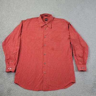 Acorn by Bob Goldfeder Shirt Mens Large Red Check Button Up Long Sleeve - Image 1 of 4