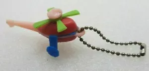 Old Keychain plastic helicopter vintage PUZZLE KEYCHAIN KEY RING - Picture 1 of 7