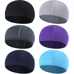 Skull Caps Helmet Liner Sweat Wicking Cap Running Hats Cycling Cap for Men Women - Picture 1 of 19