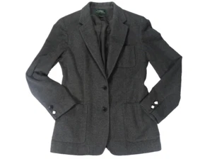 Ralph Lauren Blazer Jacket Womens 12 Wool Cashmere Gray Office Career Classic - Picture 1 of 10
