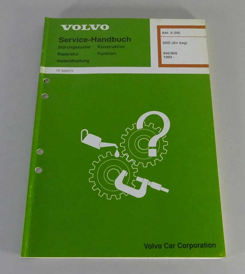 Manual De Taller Volvo 940 / 960 SRS AIRBAG Desde El Año 1993 Estado 04/1993 - Imagen 1 de 2