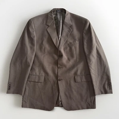 Andrew Fezza All Seasons Cashmere Wool Suit Blazer 48R Gray Three-Button - Image 1 of 4