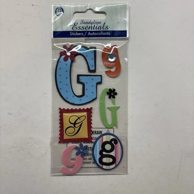 Sandylion Essentials Monogram G 3D Stickers Letters 6 pcs - Image 1 of 4