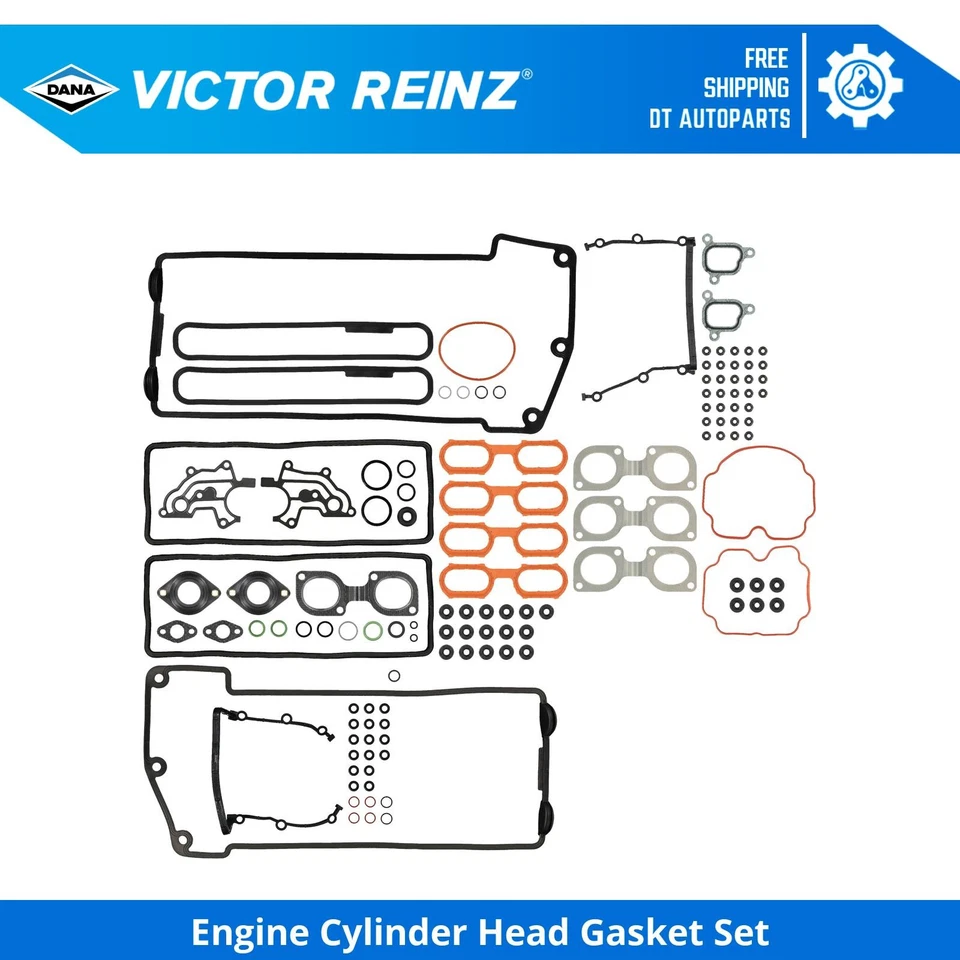 Комплект прокладок головки блока цилиндров двигателя для 1998-2001 BMW 740iL Victor Reinz 1999 2000 - Изображение 1 из 1