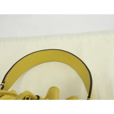 Fendi Montresor handbag with S-ring yellow leather pouch Crossbody bag Shoulder - Image 1 of 4