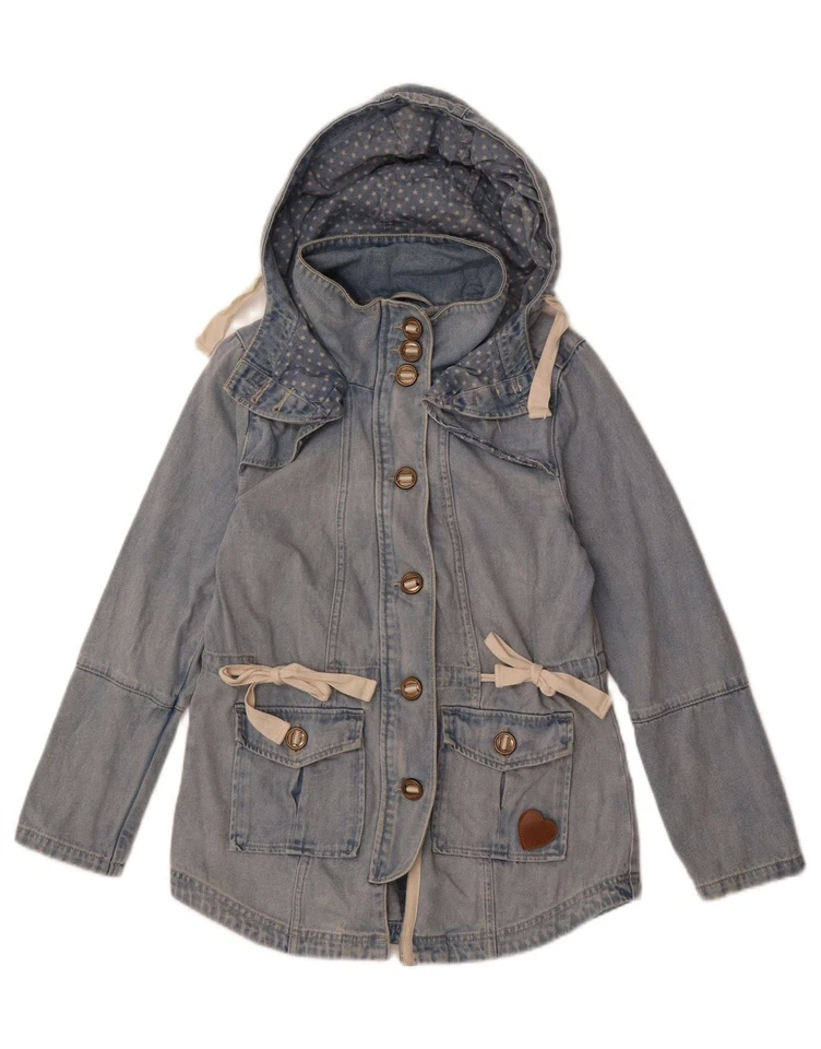 Chaqueta vaquera con capucha Rainbow para mujer EU 36 pequeña azul algodón QV10 Foto 1 de 3