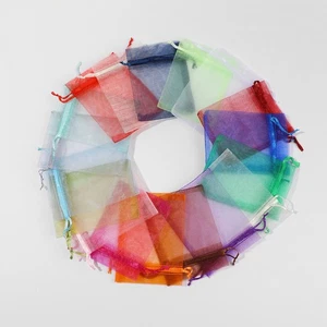 Bolsas de caramelos de organza de 2,75"-5,9" para regalo de boda decoración transparente - Imagen 1 de 42