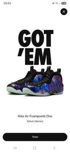 Nike Air Foamposite One Galaxy 2025 - Größe US 11.5 EU 45.5  - Bild 1 von 1