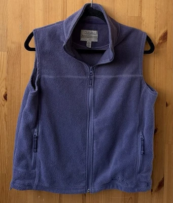 Cabela's Women's Purple Fleece Sleeveless Collared Warm Vest Pockets - Size L - Image 1 of 4