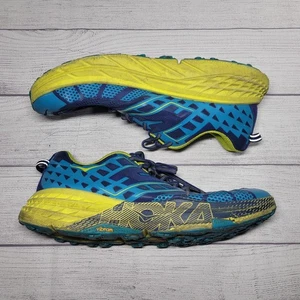 Tenis HOKA ONE ONE Speedgoat 2 para hombre 12 1016795 CSBD Vibram azul amarillo - Imagen 1 de 9