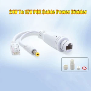 1pc POE Cable Splitter 24V Convert Into 12V 2A Power Supply Separator Divide _pu - Zdjęcie 1 z 12