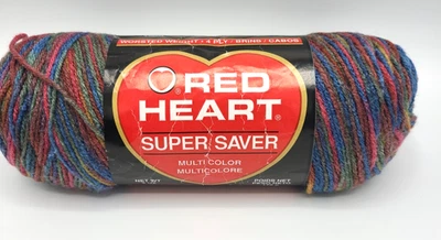 Red Heart Super Saver Yarn 6 oz Fiesta Jewel 4 Ply - Image 1 of 4