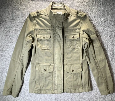 Chaqueta utilitaria militar Kensie Jeans para mujer talla S bolsillos de carga cremallera frontal Foto 1 de 4