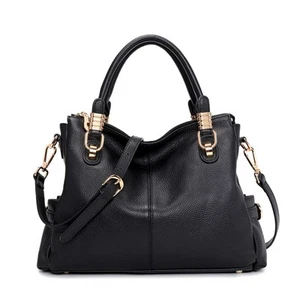 Women's Genuine Leather Purses and Handbags, Satchel Tote Shoulder Bag (Black) - Bild 1 von 7