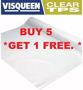 Visqueen Clear Builders Thin Polythene Plastic Sheet TPS 25M x4M roll Dust sheet - Picture 1 of 3