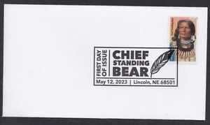 US 5798 Chief Standing Bear BWP FDC 2023 - Picture 1 of 1