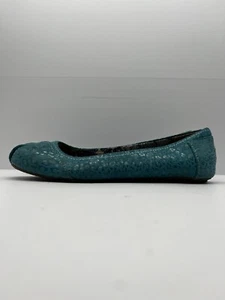 Bobs Flat Shoes Leather Ballet Flats Aqua Slip On US 8.5 - Picture 1 of 11