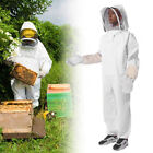 L Full Body Ventilated Beekeeping Suit Veil Hood Gloves Protective BeeJacket