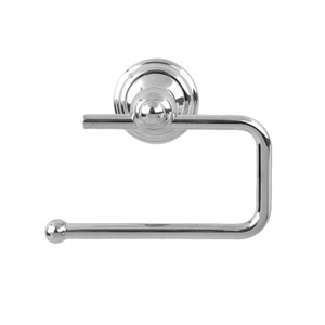 EcoSpa Toilet Roll Holder Tissue Paper Chrome Wall Mounted Bathroom Cloakroom UK - Picture 1 of 9