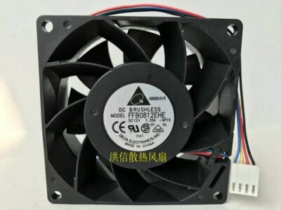 1pcs  Delta FFB0812EHE DC12V 1.35A 8038 4pin PWM high air volume cooling fan - Image 1 of 3