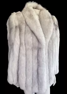 Norwegian FOX Fur Coat, Ivory Bridal Bolero Jacket, Brown White Winter Wedding - Picture 1 of 10