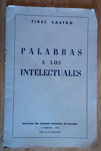 1961 Estampado Original Palabras A Los Intelectuales Discurso de Fidel Castro 1a Edición - Imagen 1 de 6