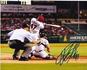 HOWIE KENDRICK  ANAHEIM ANGELS    ACTION SIGNED 8x10