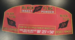Vintage SCHWARZE FAHNE Insektenpulver Werbung RAR altes Schild! - Bild 1 von 9