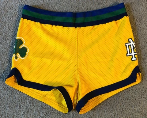 VTG Sand Knit Medalist Notre Dame Fighting Irish Basketball Shorts - Size 34 Cover