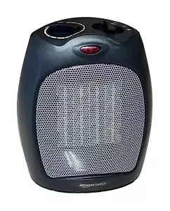 Amazon Basics 1500W Ceramic Personal Heater with Adjustable Thermostat, Black - Picture 1 of 5