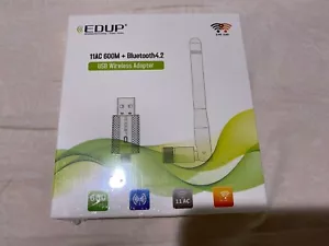EDUP 11AC 600M + Bluetooth 4.2 USB Wireless Adapter EP-AC1661 ( NEW ) - Picture 1 of 5